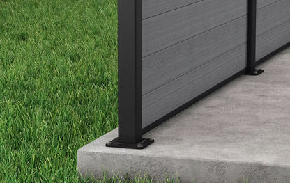 Hegnssøjle 180 cm Aluminium med Fod