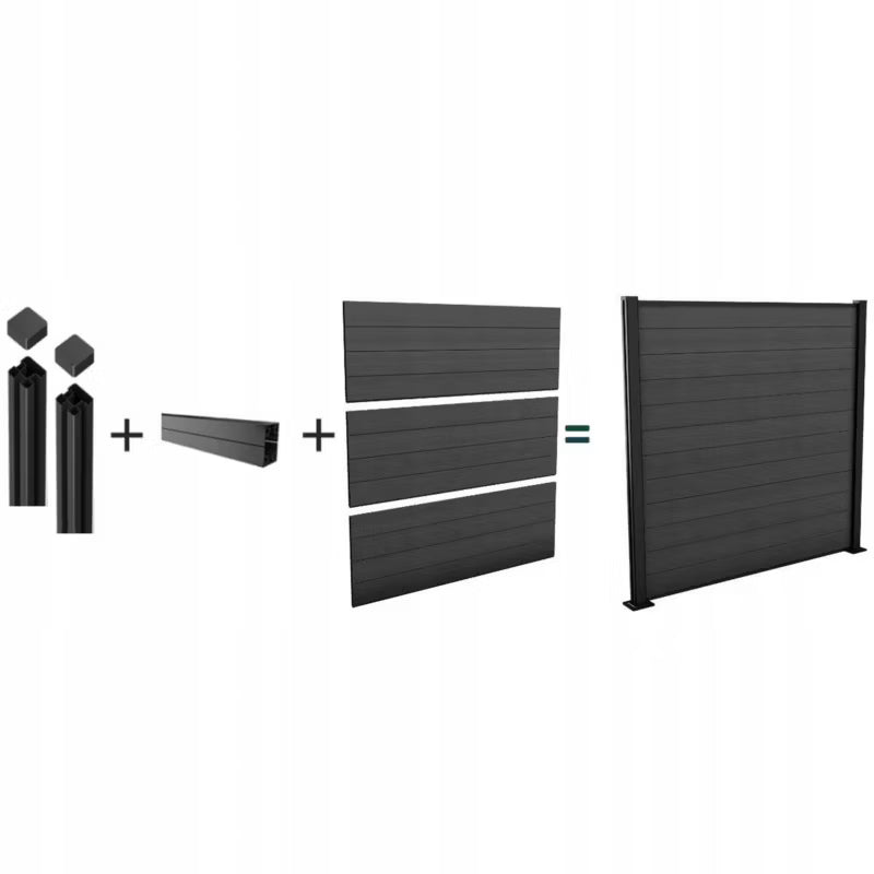 Hegnssøjle 245 cm Aluminium til Nedgravning
