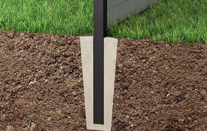 Hegnssøjle 245 cm Aluminium til Nedgravning