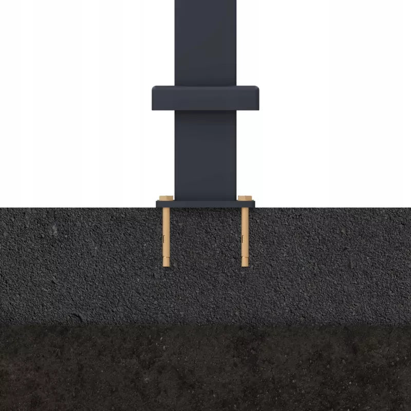 Hegnssøjle 7,5x7,5x190 cm Antracit Aluminium