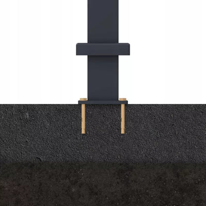 Hegnssøjle 7,5x7,5x190 cm Antracit Aluminium