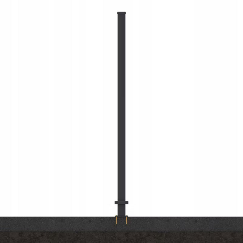 Hegnssøjle 7,5x7,5x190 cm Antracit Aluminium