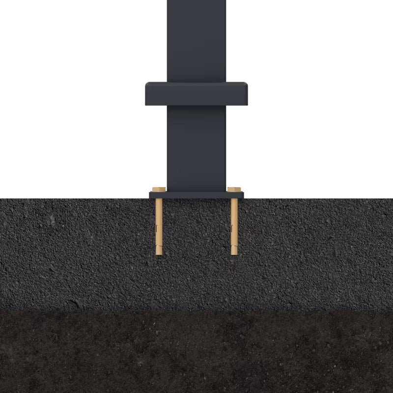 Hegnssøjle 7,5x7,5x190 cm Antracit Aluminium