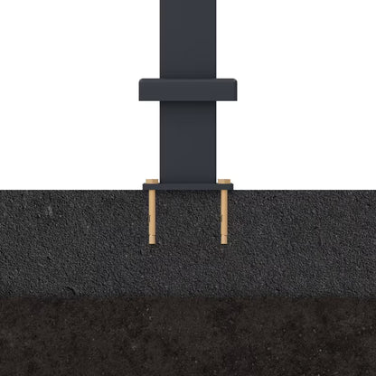 Hegnssøjle 7,5x7,5x190 cm Antracit Aluminium