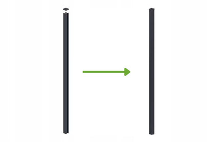 Hegnssøjle Aluminium NEO 7,5x7,5x240 cm Antracit