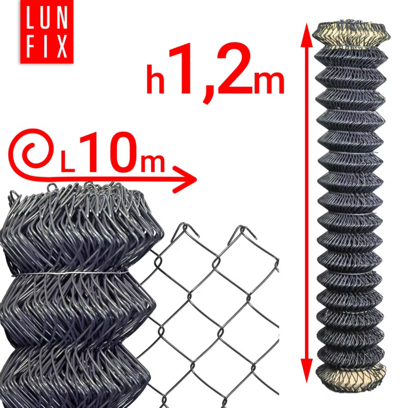 Hegnstråd Flettet 120 cm x 10 m Antracit