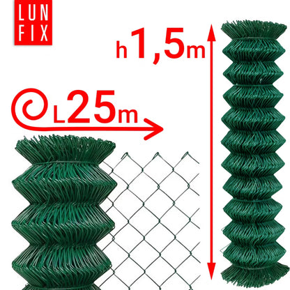 Hegnstråd Flettet 150 cm x 25 m Grøn 5906746000159