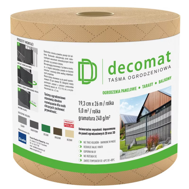 Hegnstrimmel 19,3 cm x 26 m Beige