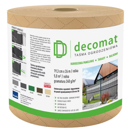 Hegnstrimmel 19,3 cm x 26 m Beige