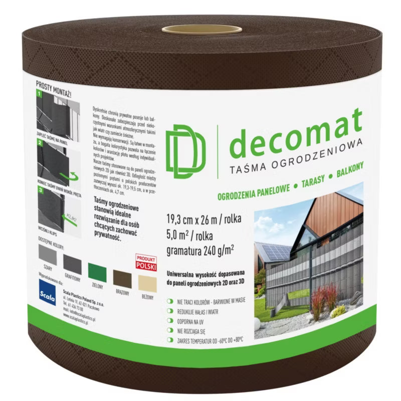 Hegnstrimmel 19,3 cm x 26 m Brun