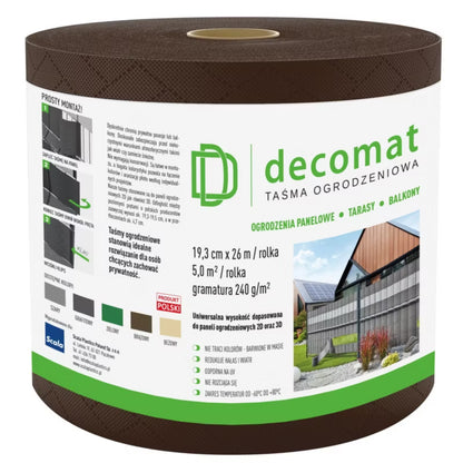 Hegnstrimmel 19,3 cm x 26 m Brun