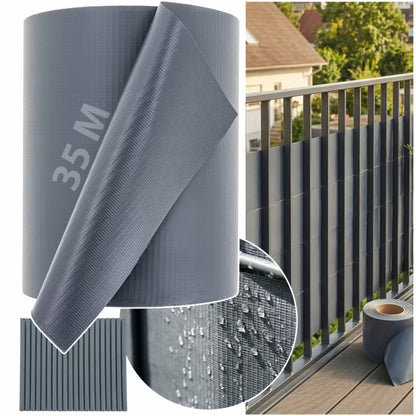 Hegnstrimmel 19 cm x 35 m Antracit Grå