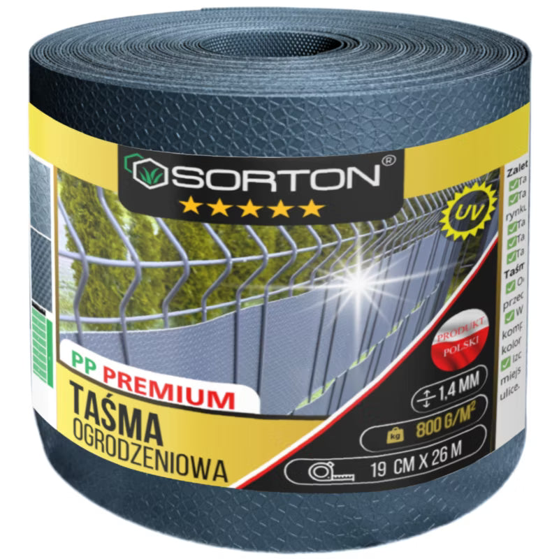 Hegnstrimmel DUALSKIN 19 cm x 26 m Antracit RAL7016