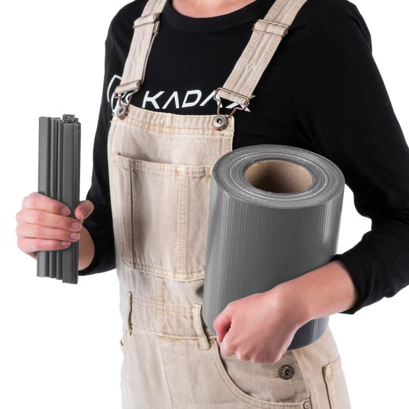 Hegnstrimmel PVC 19 cm x 35 m Grå
