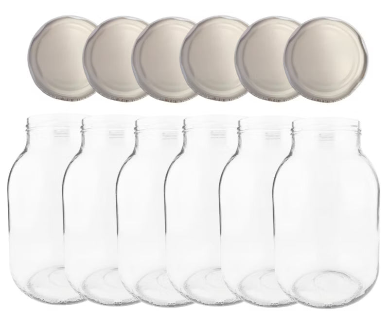 Henkeglas 3000 ml med Låg 100 mm 6 Stk.