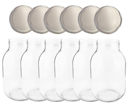Henkeglas 3000 ml med Låg 100 mm 6 Stk.