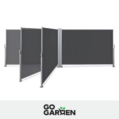 Hjørnemarkise Udtrækkelig 300x300x180 cm Grå