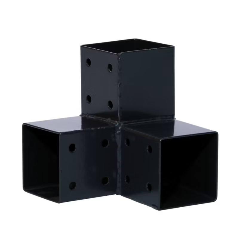 Hjørnebeslag til Stolper 9x9 cm Grå Stål