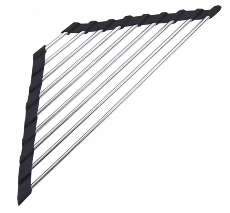 Hjørneopvaskebakke 41x16 cm Sort Stål