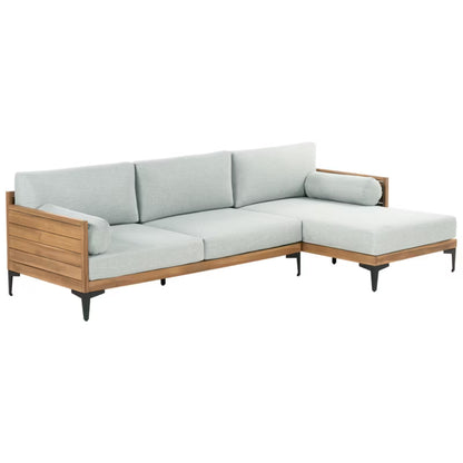 Hjørnesofa Cavezzo 254x150 cm Akacietræ Grå