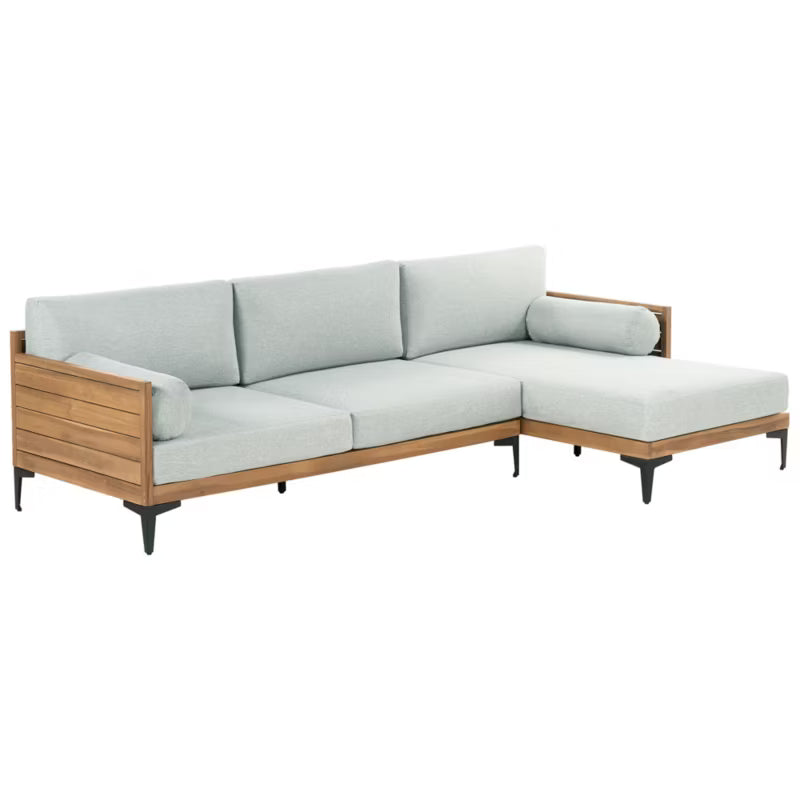 Hjørnesofa Cavezzo 254x150 cm Akacietræ Grå