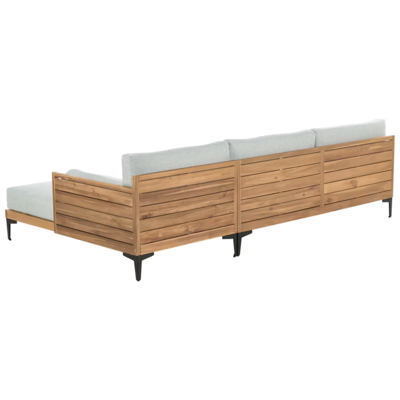 Hjørnesofa Cavezzo 254x150 cm Akacietræ Grå