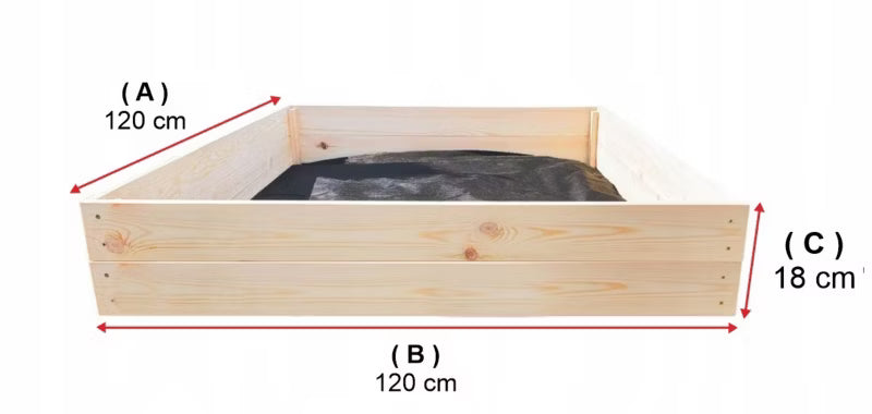Højbed 120x120 cm Træ