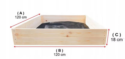 Højbed 120x120 cm Træ