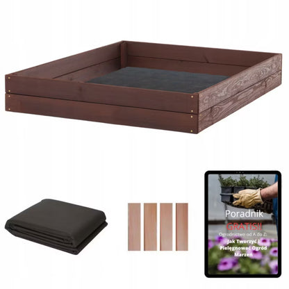 Højbed 120x80x18 cm Imprægneret Fyrretræ med Fiberdug
