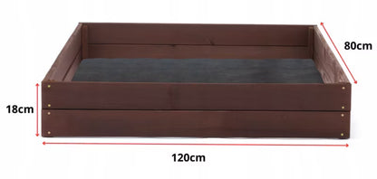 Højbed 120x80x18 cm Imprægneret Fyrretræ med Fiberdug