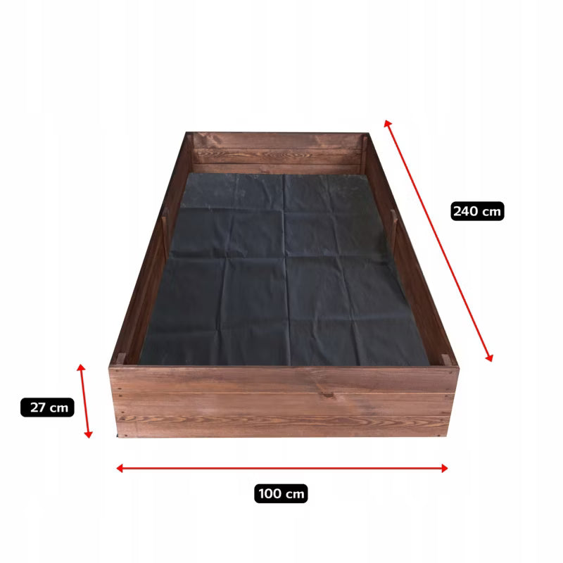 Højbed 240x100 cm Imprægneret Træ