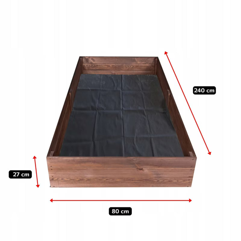 Højbed 240x80 cm Imprægneret Fyrretræ
