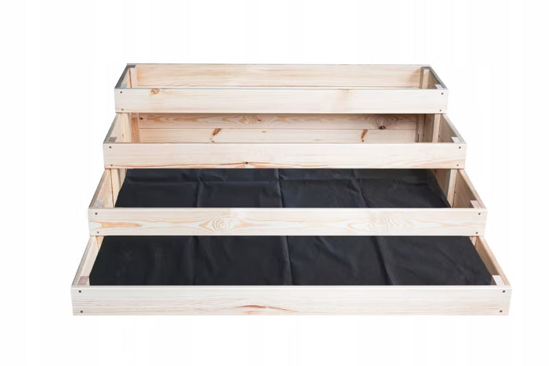 Højbed 4 Niveauer 120x120 cm Fyrretræ