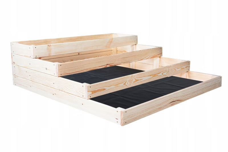 Højbed 4 Niveauer 120x120 cm Fyrretræ