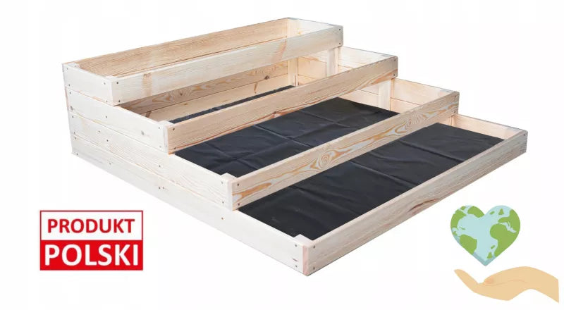 Højbed 4 Niveauer 120x120 cm Fyrretræ