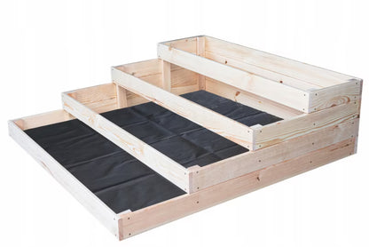 Højbed 4 Niveauer 120x120 cm Fyrretræ