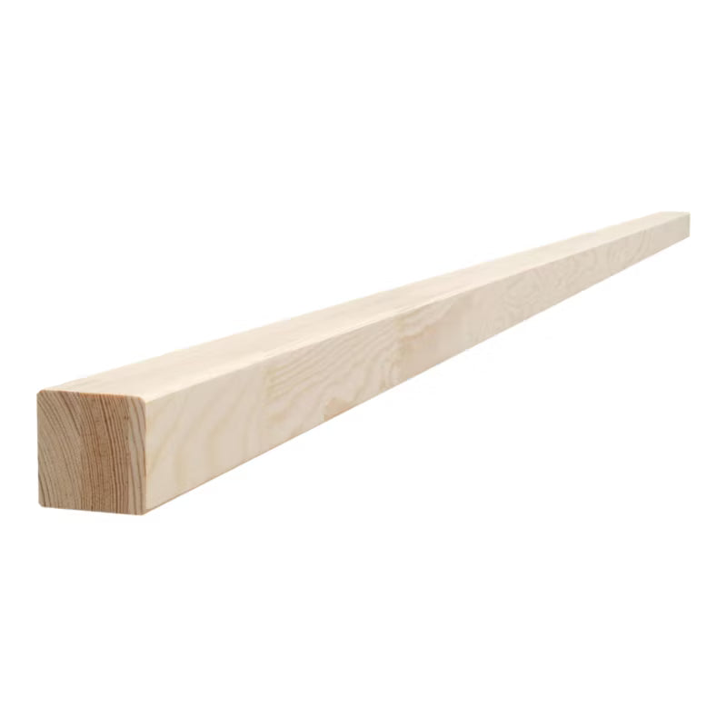 Høvlet Fyrretræslægte 60x60x2400 mm Natur