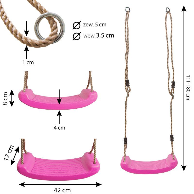 4iQ Group havegyngesæde i lyserød til børn – 1 stk.