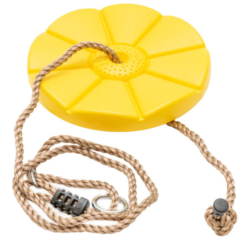 4iQ Group udendørs gynge med blomst-sæde, gul, 1 stk.