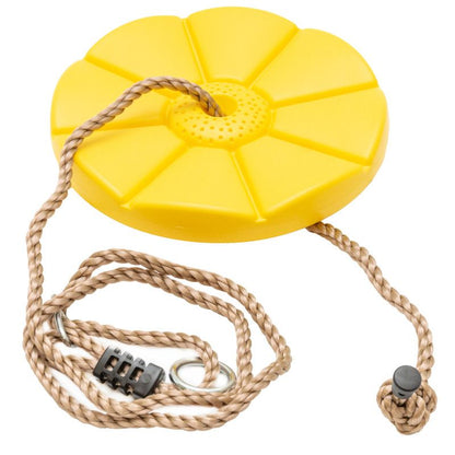 4iQ Group udendørs gynge med blomst-sæde, gul, 1 stk.