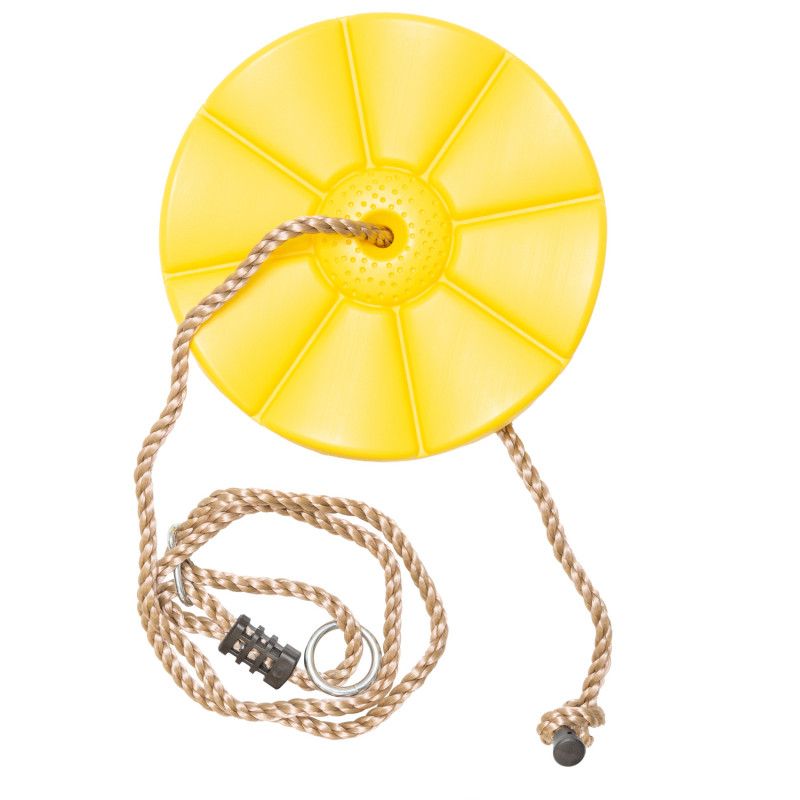 4iQ Group udendørs gynge med blomst-sæde, gul, 1 stk.