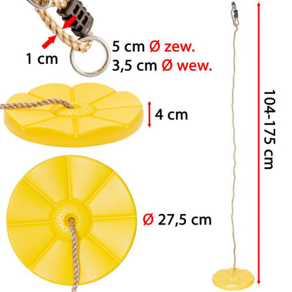 4iQ Group udendørs gynge med blomst-sæde, gul, 1 stk.