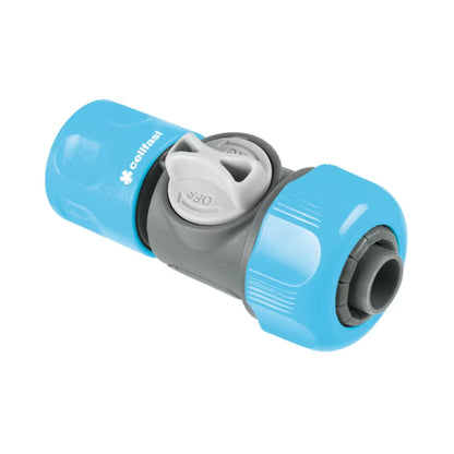 Hurtigkobling med Ventil 3/4" Blå og Grå