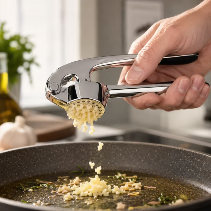 Hvidløgspresser Rustfrit Stål Sølv