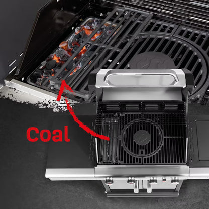 Hybridgrill Gas og Kul TRITON maxX PTS 4.1 INOX Rustfrit Stål