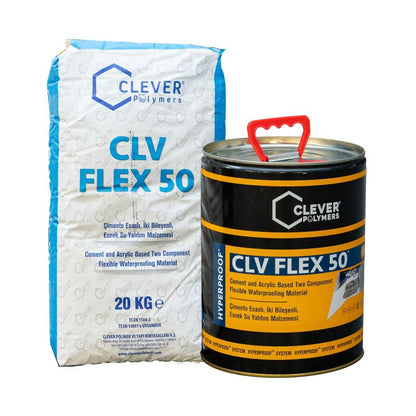 Vandtætning 2-Komponent Polymer CLV FLEX 50 24 kg Grå
