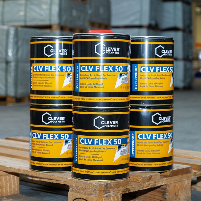 Vandtætning 2-Komponent Polymer CLV FLEX 50 24 kg Grå