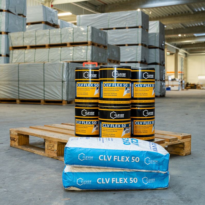 Vandtætning 2-Komponent Polymer CLV FLEX 50 24 kg Grå