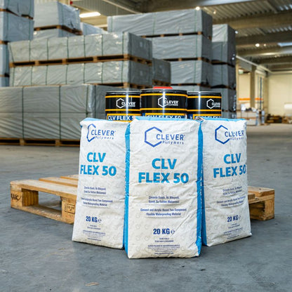Vandtætning 2-Komponent Polymer CLV FLEX 50 24 kg Grå