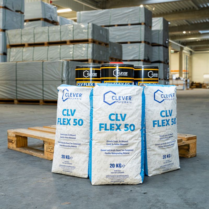 Vandtætning 2-Komponent Polymer CLV FLEX 50 24 kg Grå